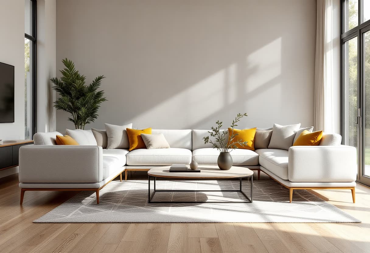 Modern clean living room